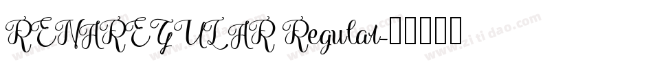 RENAREGULAR Regular字体转换